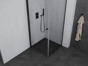 Mexen Pretoria, sprchový kout 100 (dveře) x 100 (stěna) cm, 6mm čiré sklo, černý profil, 852-100-100-70-00