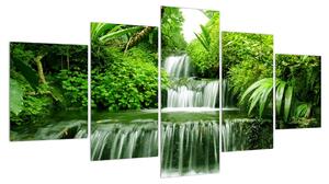 Obraz indonéských vodopádů (150x80 cm)