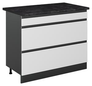 Spodní skříňka kuchyňské linky Vicco R-Line Bílá/Antracit 100 cm pracovná doska antracitová, Model 71567