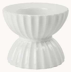 Porcelánový svícen na čajovou svíčku's žebrovaným povrchem Tura