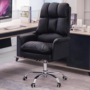 Kancelářská otočná židle, pohodlná, silně polstrovaná, černá OC15