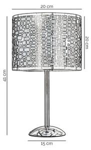 ONLI - Stolní lampa BRUCE 1xE27/15W/230V 40 cm matný chrom