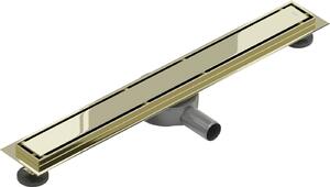Mexen Flat 360°, nerezový sprchový žlab vzor M13 2v1 pro vložení dlažby 50 cm, zlatá lesklá, 1510050-40