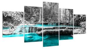 Zimní obraz řeky (150x80 cm)