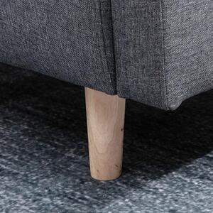 BeComfort pohodlné látkové křeslo ve skandinávském stylu šedé 70x61x71cm FUR-1657-1