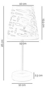 ONLI - Stolní lampa RICKY 1xE14/10W/230V 28 cm bílá
