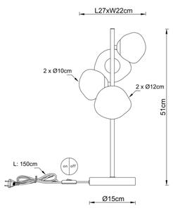 Globo 56149-4T - Stolní lampa VELORA 4xG9/5W/230V