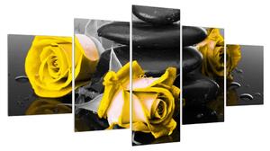 Obraz žlutých růží (150x80 cm)