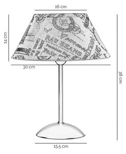 ONLI - Stolní lampa MAIDA 1xE27/15W/230V 38 cm hnědá