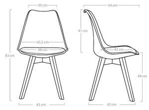 Havanna jídelní židle šedá OC104-Grey