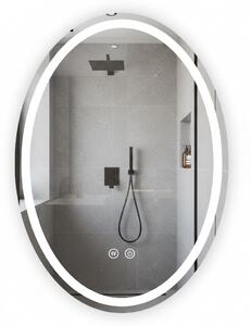 Tutumi Oválné zrcadlo 50x70 cm s vyhříváním a regulovatelným LED osvětlením HOM-00900