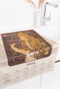 Kuchyňské utěrky Kalendář Alfons Mucha 2024