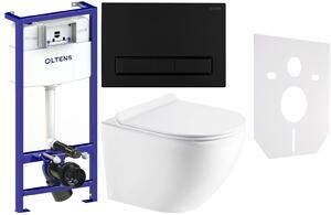 Sada WC mísa se sedátkem s pomalým sklápěním Hagser Beno HGR14000042, podomítkový WC modul Oltens Triberg 50001000, 57103300, HGR11000045, 49301000