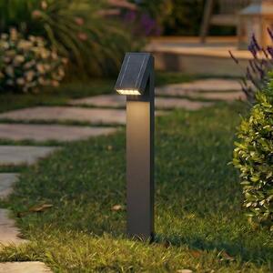 PRIOS LED solární svítidlo Lestor, antracitové, stmívatelné, IP65, stmívatelný, Černá, Hliník, Moderní