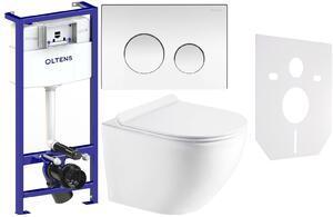 Sada WC mísa se sedátkem s pomalým sklápěním Hagser Beno HGR14000042, podomítkový WC modul Oltens Triberg 50001000, 57102100, HGR11000045, 49301000