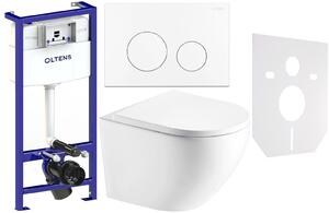 Sada WC mísa se sedátkem s pomalým sklápěním Hagser Beno HGR14000042, podomítkový WC modul Oltens Triberg 50001000, 57102000, HGR20000045, 49301000