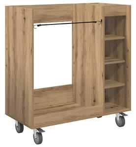 Golfová skříň s kolem Artisanový dub 90 x 45 x 98 cm