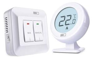 Pokojový manuální bezdrátový termostat 230V/16A 2xAA bílá