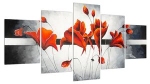 Obraz květů (150x80 cm)