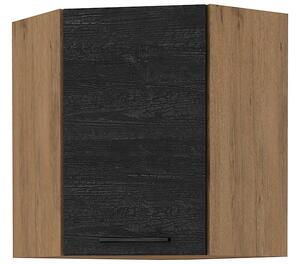 Horní kuchyňská skříňka Virion 60 x 60 GN-72 1F (45°) (dub lancelot + tmavé dřevo). 1046321