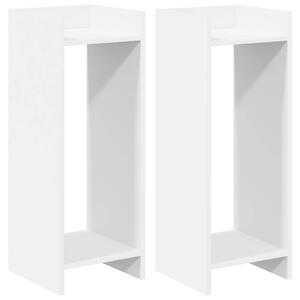 Stojan na rostliny 2 ks Bílý 30 x 30 x 80 cm Dřevěný materiál