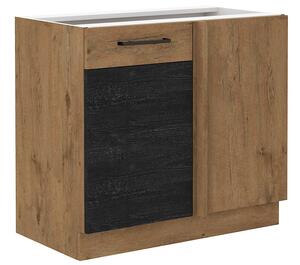 Dolní kuchyňská skříňka Virion 105 ND 1F BB (dub lancelot + tmavé dřevo). 1046331