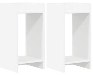 Stojan na rostliny 2 ks Bílý 30 x 30 x 60 cm Dřevěný materiál