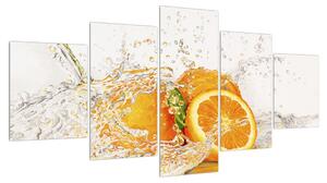 Obraz šťavnatých pomerančů (150x80 cm)