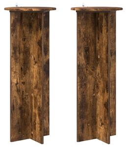 Stojan na rostliny 2 pcs Kouřový dub Ø40 x 100 cm