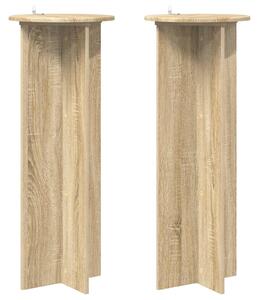 Stojan na rostliny 2 pcs Dub sonoma Ø40 x 100 cm