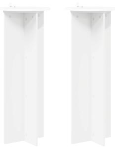 Stojan na rostliny 2 pcs Bílá Ø40 x 100 cm Kompozitní dřevo