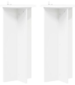 Stojan na rostliny 2 pcs Bílá Ø40 x 80 cm Kompozitní dřevo
