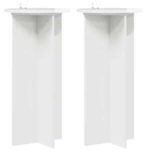 Stojan na rostliny 2 pcs Bílá s vysokým leskem 40 x 40 x 80 cm