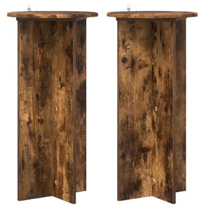 Stojan na rostliny 2 pcs Kouřový dub 40 x 40 x 80 cm