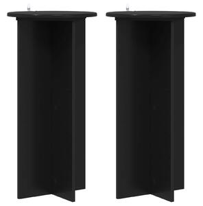 Stojan na rostliny 2 pcs Černá 40 x 40 x 80 cm Kompozitní dřevo