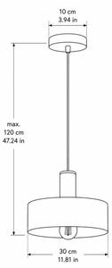 Lustr na lanku HAKI 1xE27/60W/230V hnědá/černá