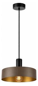 Lustr na lanku HAKI 1xE27/60W/230V hnědá/černá