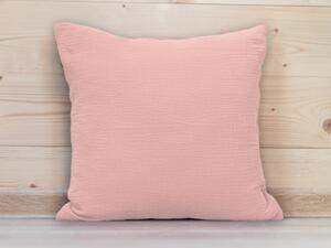 Biante Mušelínový povlak na polštář MSN-004 Pastelově růžový 45 x 45 cm