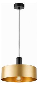 Lustr na lanku HAKI 1xE27/60W/230V zlatá/černá