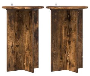 Stojan na rostliny 2 pcs Kouřový dub Ø40 x 60 cm
