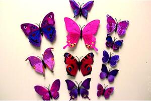 SENTOP Samolepka nálepka na zeď motýly SA016 fialový