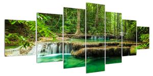 Obraz průzračného lesního toku (210x100 cm)