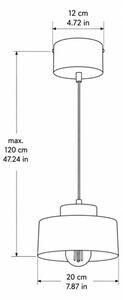 Lustr na lanku IGNIA 1xE27/60W/230V hnědá/zlatá