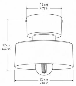 Stropní svítidlo IGNIA 1xE27/60W/230V hnědá/zlatá