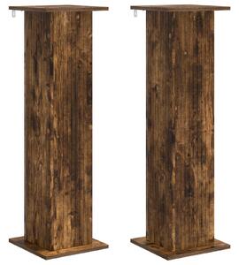 Stojan na rostliny 2 pcs Kouřový dub 30,5 x 30 x 100,5 cm