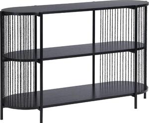 HowHomely | Komoda - Příborník - černá - 124x42x80 cm - Loft style - Příborník