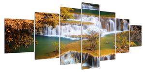 Obraz řeky s vodopády (210x100 cm)