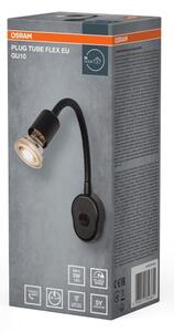 Osram - Flexibilní nástěnná lampa PLUG TUBE FLEX 1xGU10/5W/230V černá