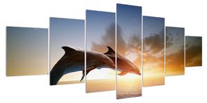 Obraz delfínů (210x100 cm)