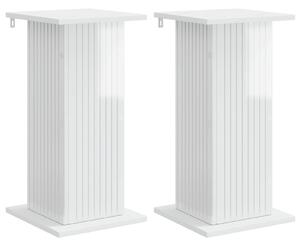 Stojan na rostliny 2 pcs Bílá s vysokým leskem Kompozitní dřevo